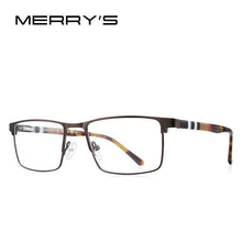 Load image into Gallery viewer, MERRYS DESIGN Men Titanium Alloy Square Glasses Frame Business Style Male Acetate Legs Myopia Prescription Eyeglasses S2254