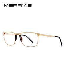 Carica l&#39;immagine nel visualizzatore di Gallery, MERRYS DESIGN Uomini Occhiali In Titanio Telaio Maschile Ultraleggero Occhio Quadrato Miopia Occhiali Da Vista TR90 Naselli S2003 