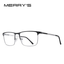 Carica l&#39;immagine nel visualizzatore di Gallery, MERRYS DESIGN Uomini Occhiali In Titanio Telaio Ultraleggero Occhio Quadrato Miopia Occhiali Da Vista Maschile Mezza Cornice Dell&#39;ottica S2014 