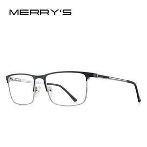 MERRYS DESIGN Uomini Occhiali In Titanio Telaio Ultraleggero Occhio Quadrato Miopia Occhiali Da Vista Maschile Mezza Cornice Dell'ottica S2014 