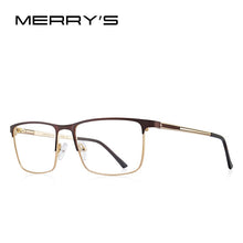 Carica l&#39;immagine nel visualizzatore di Gallery, MERRYS DESIGN Uomini Occhiali In Titanio Telaio Ultraleggero Occhio Quadrato Miopia Occhiali Da Vista Maschile Mezza Cornice Dell&#39;ottica S2014 