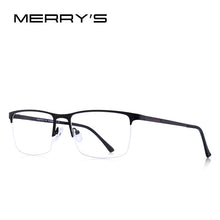Carica l&#39;immagine nel visualizzatore di Gallery, MERRYS DESIGN Uomini Occhiali In Titanio Telaio Ultraleggero Occhio Quadrato Miopia Occhiali Da Vista Maschile Mezza Cornice Dell&#39;ottica S2014 