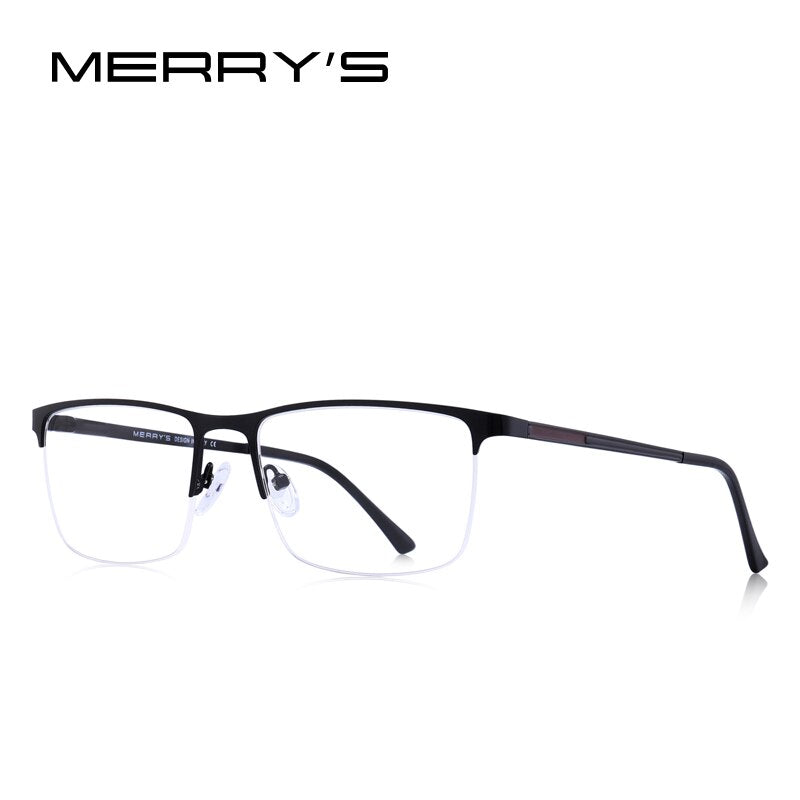 MERRYS DESIGN Uomini Occhiali In Titanio Telaio Ultraleggero Occhio Quadrato Miopia Occhiali Da Vista Maschile Mezza Cornice Dell'ottica S2014 