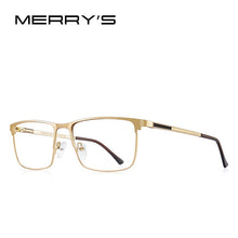 Carica l&#39;immagine nel visualizzatore di Gallery, MERRYS DESIGN Uomini Occhiali In Titanio Telaio Ultraleggero Occhio Quadrato Miopia Occhiali Da Vista Maschile Mezza Cornice Dell&#39;ottica S2014 