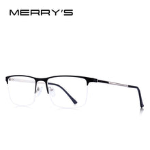 Carica l&#39;immagine nel visualizzatore di Gallery, MERRYS DESIGN Uomini Occhiali In Titanio Telaio Ultraleggero Occhio Quadrato Miopia Occhiali Da Vista Maschile Mezza Cornice Dell&#39;ottica S2014 
