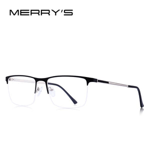 MERRYS DESIGN Uomini Occhiali In Titanio Telaio Ultraleggero Occhio Quadrato Miopia Occhiali Da Vista Maschile Mezza Cornice Dell'ottica S2014 