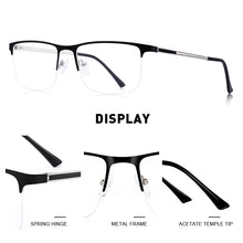 Carica l&#39;immagine nel visualizzatore di Gallery, MERRYS DESIGN Uomini Occhiali In Titanio Telaio Ultraleggero Occhio Quadrato Miopia Occhiali Da Vista Maschile Mezza Cornice Dell&#39;ottica S2014 