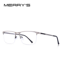 Carica l&#39;immagine nel visualizzatore di Gallery, MERRYS DESIGN Uomini Occhiali In Titanio Telaio Ultraleggero Occhio Quadrato Miopia Occhiali Da Vista Maschile Mezza Cornice Dell&#39;ottica S2014 