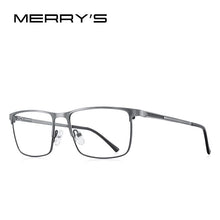 Carica l&#39;immagine nel visualizzatore di Gallery, MERRYS DESIGN Uomini Occhiali In Titanio Telaio Ultraleggero Occhio Quadrato Miopia Occhiali Da Vista Maschile Mezza Cornice Dell&#39;ottica S2014 