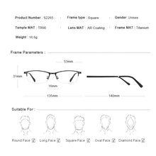 Carica l&#39;immagine nel visualizzatore di Gallery, MERRYS DESIGN Uomo Donna Occhiali in lega Mezza montatura Miopia Occhiali da vista Montatura da vista S2265