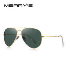 Carica l&#39;immagine nel visualizzatore di Gallery, MERRYS DESIGN Men/Women Classic Pilot HD Polarized Sunglasses Aviation Frame Titanium Memory Alloy Temple UV400 Protection S8153