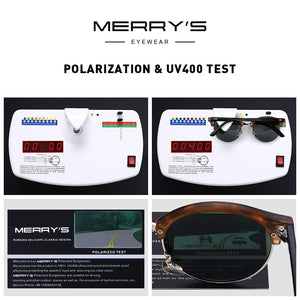 MERRYS DESIGN Men Women Classic Retro Rivet Polarized Sunglasses Unisex Glasses Male Eyewear UV400 Protection S8054N