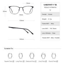Carica l&#39;immagine nel visualizzatore di Gallery, MERRYS DESIGN Men Women Trending Oval Glasses Frame Unisex Myopia Prescription Optical Eyeglasses S2060