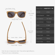 Load image into Gallery viewer, MERRYS DESIGN Men/Women Wooden Sunglasses Retro Polarized Sun Glasses HAND MADE 100% UV Protection S5140