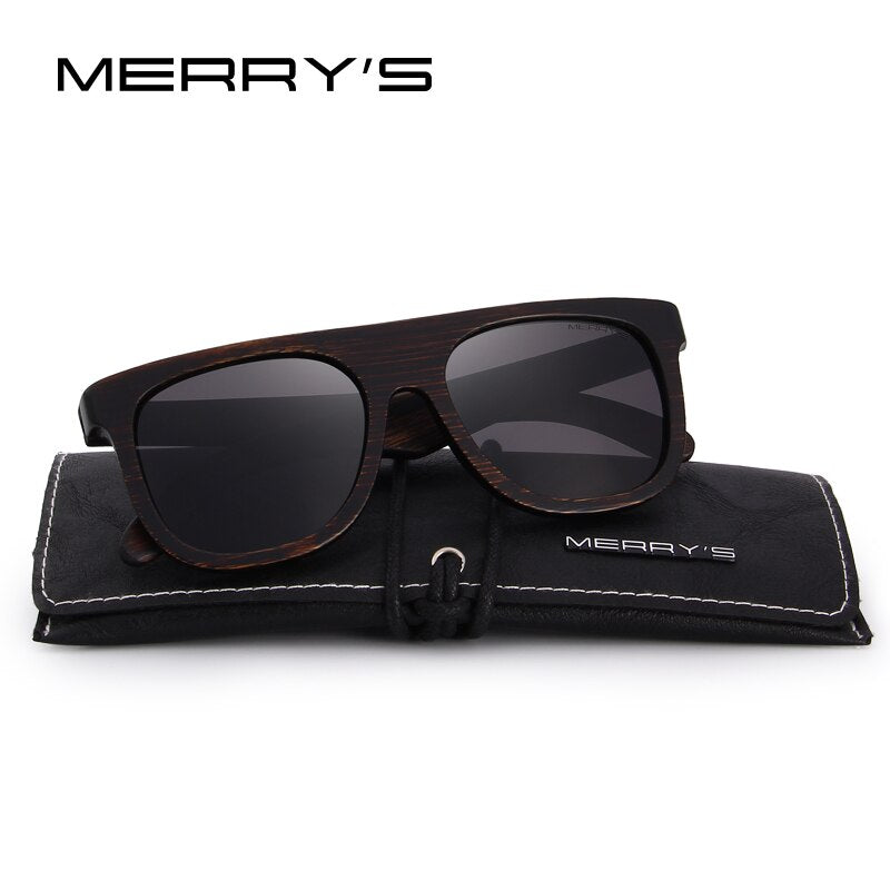MERRYS DESIGN Men Wooden Polarized Sunglasses HAND MADE 100% UV Protection S5085