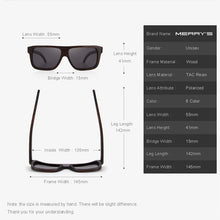 Load image into Gallery viewer, MERRYS DESIGN Men Wooden Sunglasses Square Polarized Sun Glasses HAND MADE 100% UV Protection S5066
