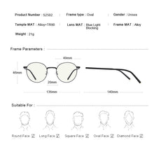 Load image into Gallery viewer, MERRYS DESIGN Pure Titanium Anti Blue Light Blocking Glasses for Women Retro Oval Eyeglasses Men Vintage Optical Eyewear S2502