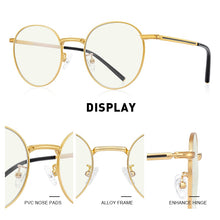 Load image into Gallery viewer, MERRYS DESIGN Pure Titanium Anti Blue Light Blocking Glasses for Women Retro Oval Eyeglasses Men Vintage Optical Eyewear S2502