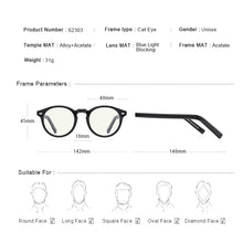 Load image into Gallery viewer, MERRYS DESIGN Retro Oval Ray Blue Light Blocking Glasses For Men Women Anti-Blue Light Round Transpare Glasses S2303
