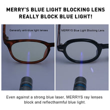 Load image into Gallery viewer, MERRYS DESIGN Retro Oval Ray Blue Light Blocking Glasses For Men Women Vintage Anti-Blue Light Gaming Computer Glasses S2302FLG