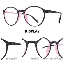 Load image into Gallery viewer, MERRYS DESIGN Retro Round Glasses Frame For Men Women Pure Titanium Ultra-Light And Comfortable TR90 Optics Eyeglasses S2050