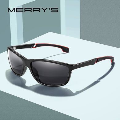 MERRYS DESIGN Square Polarized Sunglasses For Men TR90 Frame Driving Sun Glasses Male Fishing Goggle UV400 S3113