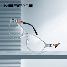 Carica l&#39;immagine nel visualizzatore di Gallery, MERRYS DESIGN Titanium Alloy Glasses Frame For Men Women Square Acetate Legs Myopia Prescription Eyeglasses S2252