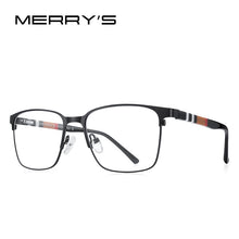 Carica l&#39;immagine nel visualizzatore di Gallery, MERRYS DESIGN Titanium Alloy Glasses Frame For Men Women Square Acetate Legs Myopia Prescription Eyeglasses S2252