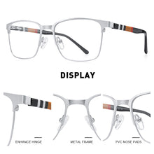 Carica l&#39;immagine nel visualizzatore di Gallery, MERRYS DESIGN Titanium Alloy Glasses Frame For Men Women Square Acetate Legs Myopia Prescription Eyeglasses S2252