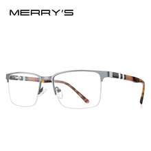 Carica l&#39;immagine nel visualizzatore di Gallery, MERRYS DESIGN Titanium Alloy Glasses Frame For Men Women Half Frame Square Acetate Legs Myopia Prescription Eyeglasses S2250