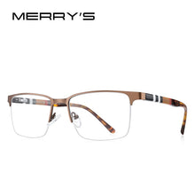 Carica l&#39;immagine nel visualizzatore di Gallery, MERRYS DESIGN Titanium Alloy Glasses Frame For Men Women Half Frame Square Acetate Legs Myopia Prescription Eyeglasses S2250