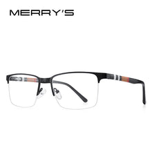 Carica l&#39;immagine nel visualizzatore di Gallery, MERRYS DESIGN Titanium Alloy Glasses Frame For Men Women Half Frame Square Acetate Legs Myopia Prescription Eyeglasses S2250