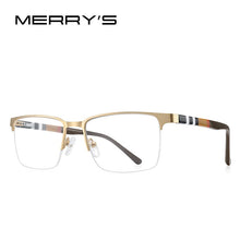 Carica l&#39;immagine nel visualizzatore di Gallery, MERRYS DESIGN Titanium Alloy Glasses Frame For Men Women Half Frame Square Acetate Legs Myopia Prescription Eyeglasses S2250