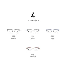 Load image into Gallery viewer, MERRYS DESIGN Titanium Alloy Men Glasses Frame TR90 Legs Myopia Prescription Eyeglasses Half Optical Frame Business Style S2201