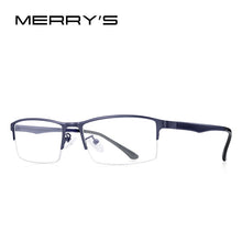 Load image into Gallery viewer, MERRYS DESIGN Titanium Alloy Men Glasses Frame TR90 Legs Myopia Prescription Eyeglasses Half Optical Frame Business Style S2201
