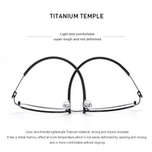 Load image into Gallery viewer, MERRYS DESIGN Titanium Alloy Men Glasses Frames Ultralight Square Myopia Prescription Optical Eyeglasses Antiskid Silicone S2368