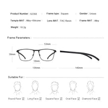 Load image into Gallery viewer, MERRYS DESIGN Titanium Alloy Men Glasses Frames Ultralight Square Myopia Prescription Optical Eyeglasses Antiskid Silicone S2368