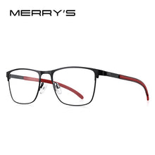 Load image into Gallery viewer, MERRYS DESIGN Titanium Alloy Men Glasses Frames Ultralight Square Myopia Prescription Optical Eyeglasses Antiskid Silicone S2368