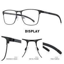 Load image into Gallery viewer, MERRYS DESIGN Titanium Alloy Men Glasses Frames Ultralight Square Myopia Prescription Optical Eyeglasses Antiskid Silicone S2368