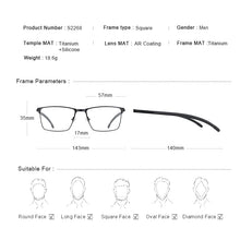 Carica l&#39;immagine nel visualizzatore di Gallery, MERRYS DESIGN Lega di Titanio Uomini Vetri Ottici Telaio Ultraleggero Quadrato Miopia Occhiali Da Vista Antiscivolo Silicone S2268 