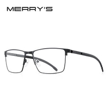 Carica l&#39;immagine nel visualizzatore di Gallery, MERRYS DESIGN Lega di Titanio Uomini Vetri Ottici Telaio Ultraleggero Quadrato Miopia Occhiali Da Vista Antiscivolo Silicone S2268 