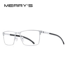 Carica l&#39;immagine nel visualizzatore di Gallery, MERRYS DESIGN Lega di Titanio Uomini Vetri Ottici Telaio Ultraleggero Quadrato Miopia Occhiali Da Vista Antiscivolo Silicone S2268 