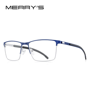 MERRYS DESIGN Lega di Titanio Uomini Vetri Ottici Telaio Ultraleggero Quadrato Miopia Occhiali Da Vista Antiscivolo Silicone S2268 