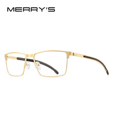 Carica l&#39;immagine nel visualizzatore di Gallery, MERRYS DESIGN Lega di Titanio Uomini Vetri Ottici Telaio Ultraleggero Quadrato Miopia Occhiali Da Vista Antiscivolo Silicone S2268 