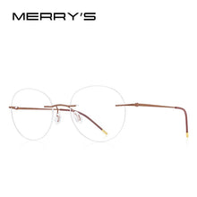 Carica l&#39;immagine nel visualizzatore di Gallery, MERRYS DESIGN Montatura per occhiali senza montatura in lega di titanio per uomo Donna Montature da vista rotonde ultraleggere senza cornice Occhiali S2886 