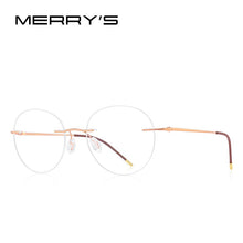 Carica l&#39;immagine nel visualizzatore di Gallery, MERRYS DESIGN Montatura per occhiali senza montatura in lega di titanio per uomo Donna Montature da vista rotonde ultraleggere senza cornice Occhiali S2886 