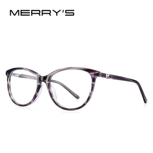 MERRYS DESIGN Women Acetate Glasses Frame Cat Eye Eyewear Optics Frame  Prescription Glasses Frames Optical Eyewear S2094