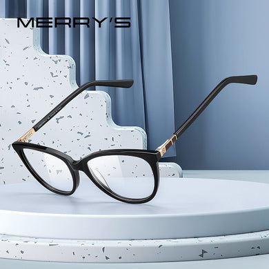 MERRYS DESIGN Women Acetate Glasses Frames Cat Eye Eyewear Vintage Optics Frame Prescription Glasses Optical Eyewear S2617