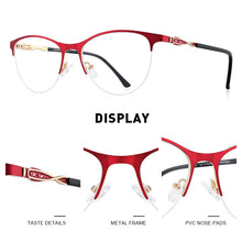 Carica l&#39;immagine nel visualizzatore di Gallery, MERRYS DESIGN Women Cat Eye Glasses Frame Ladies Eyeglasses Retro Half Frame Myopia Prescription Optical Eyewear S2142