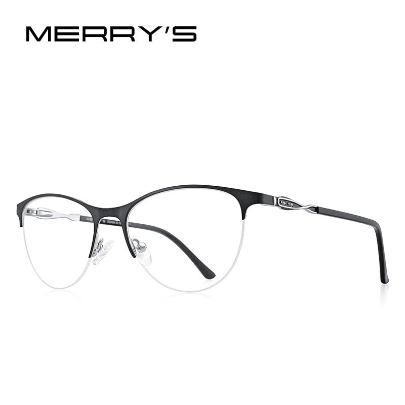 MERRYS DESIGN Women Cat Eye Glasses Frame Ladies Eyeglasses Retro Half Frame Myopia Prescription Optical Eyewear S2142